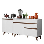 Kit 2 Muebles de Cocina Bajos Reims 1.90 m con Encimera - Blanco