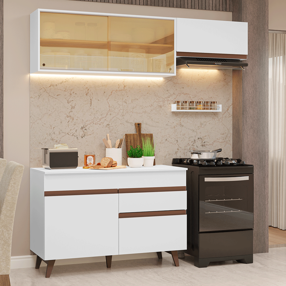 Cocina Integral Reims 1.90 m con Encimera Blanco 05