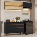 Cocina Integral Reims 1.90 m con Encimera Negro/Marrón 05