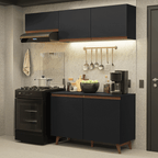 Cocina Integral Reims 1.90 m con Encimera Negro 08