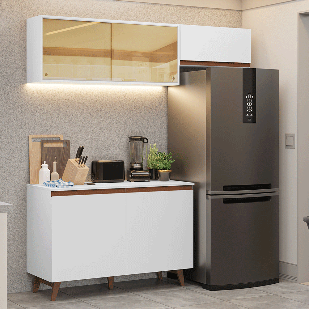 Cocina Integral Reims 1.90 m con Encimera Blanco 09