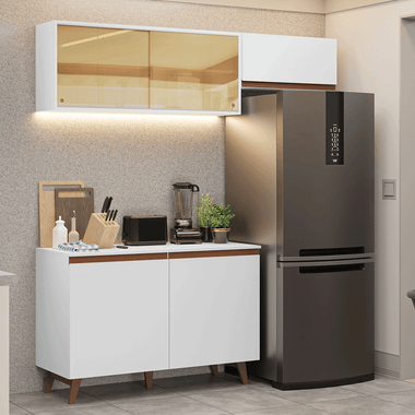 Cocina Integral Reims 1.90 m con Encimera Blanco 09