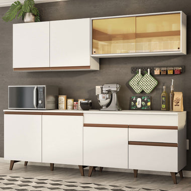 Cocina Integral Reims 2.40 m con Encimera Blanco 01