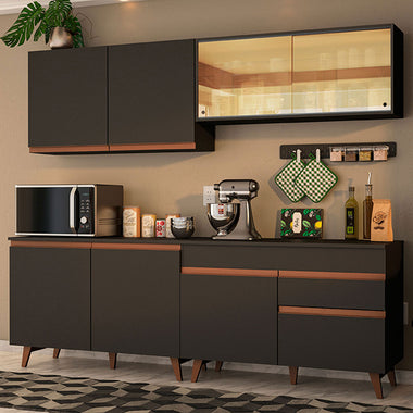 Cocina Integral Reims 2.40 m con Encimera Negro 01