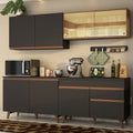 Cocina Integral Reims 2.40 m con Encimera Negro/Marrón 01