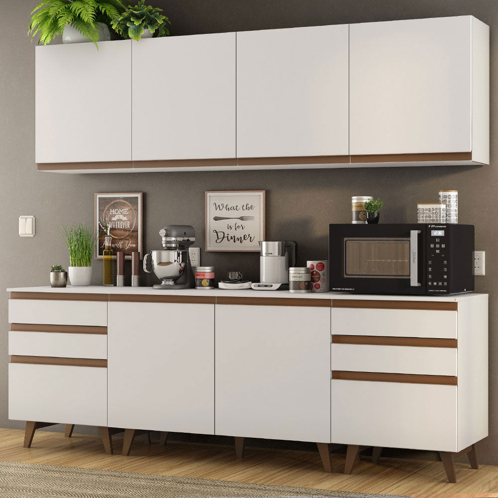 Cocina Integral Reims 2.40 m con Encimera Blanco 02