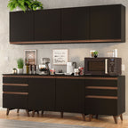 Cocina Integral Reims 2.40 m con Encimera Negro 02