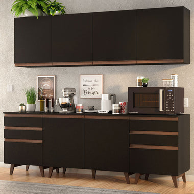 Cocina Integral Reims 2.40 m con Encimera Negro 02