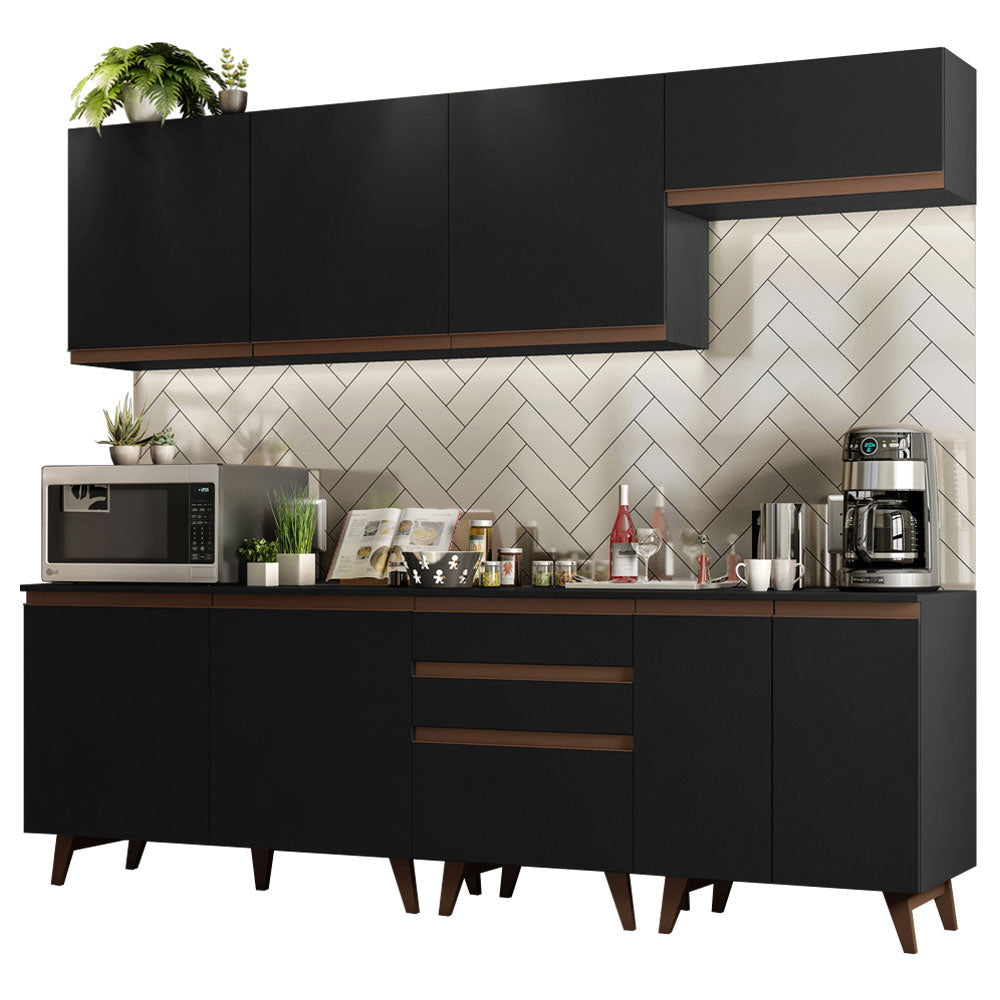 Cocina Integral Reims 2.50 m con Encimera Negro 01