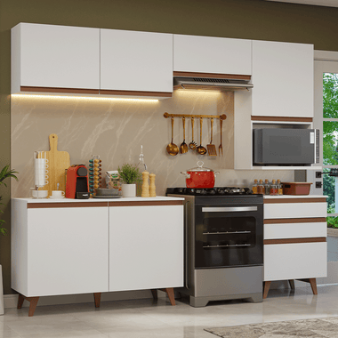 Cocina Integral Reims 2.50 m con Encimera Blanco 08