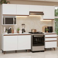 Cocina Integral Reims 2.50 m con Encimera Blanco 09