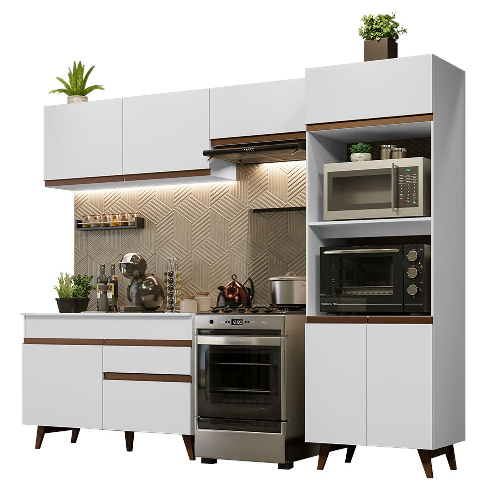 Cocina Integral Reims 2.60 m con Encimera Blanco 09
