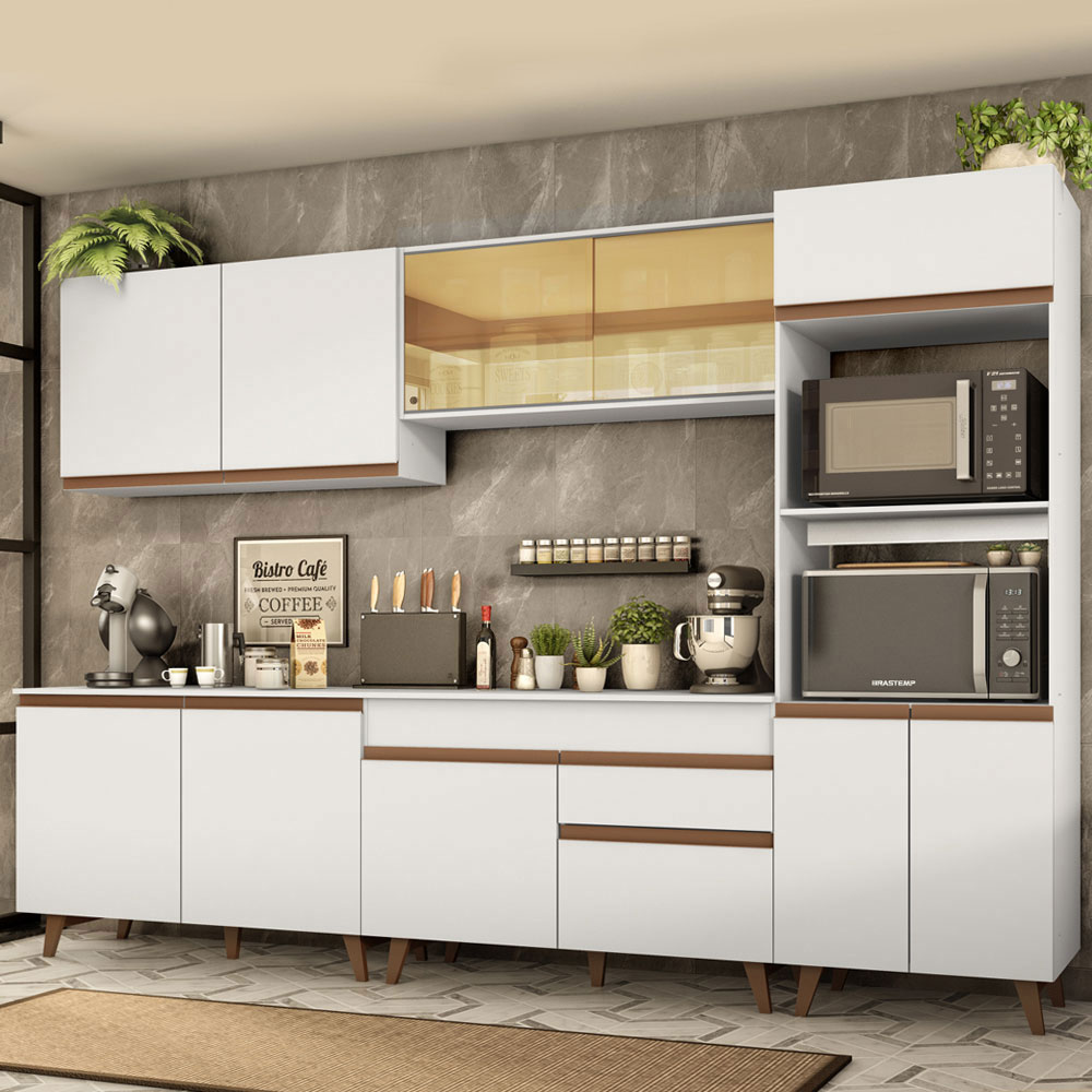 Cocina Integral Reims 3.10 m con Encimera Blanco 01