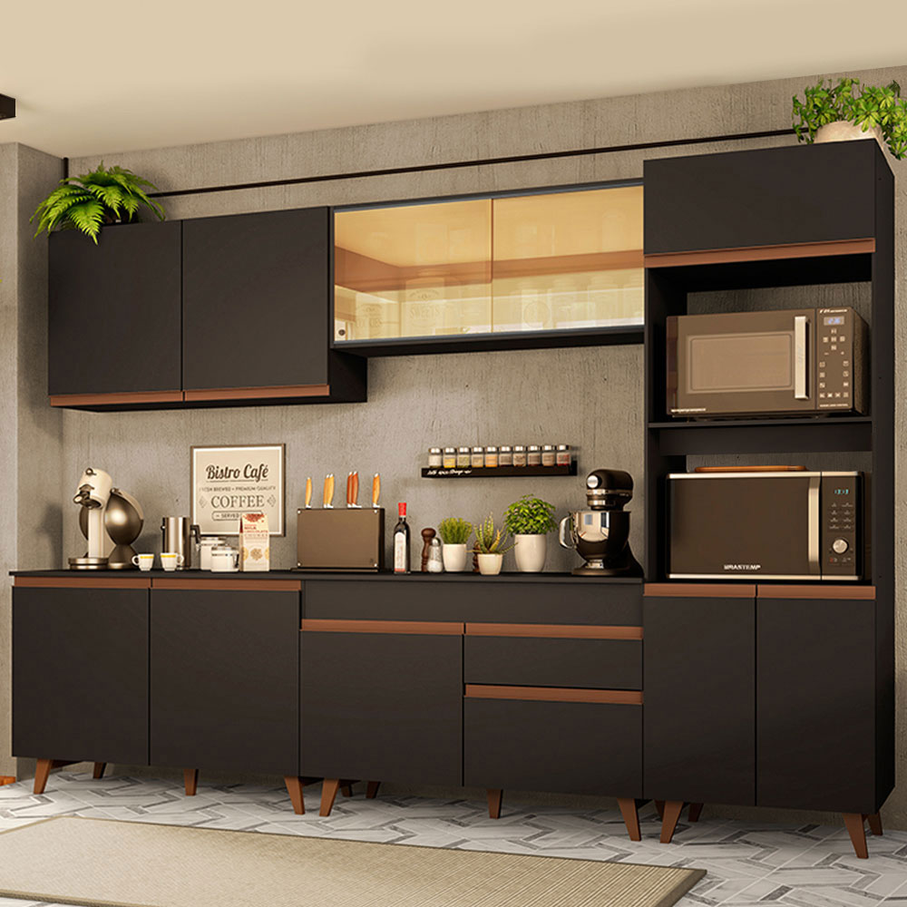 Cocina Integral Reims 3.10 m con Encimera Negro 01