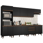 Cocina Integral Reims 3.20 m con Encimera Negro 02