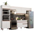 Cocina Integral Reims 3.30 m con Encimera Blanco 01