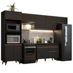 Cocina Integral Reims 3.30 m con Encimera Negro 01