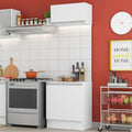 Kit Mueble de Cocina Superior y Mueble Bajo Topazio 60 cm Blanco Madesa