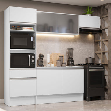 Cocina Integral Topazio 2.40 m con Encimera Blanco 01