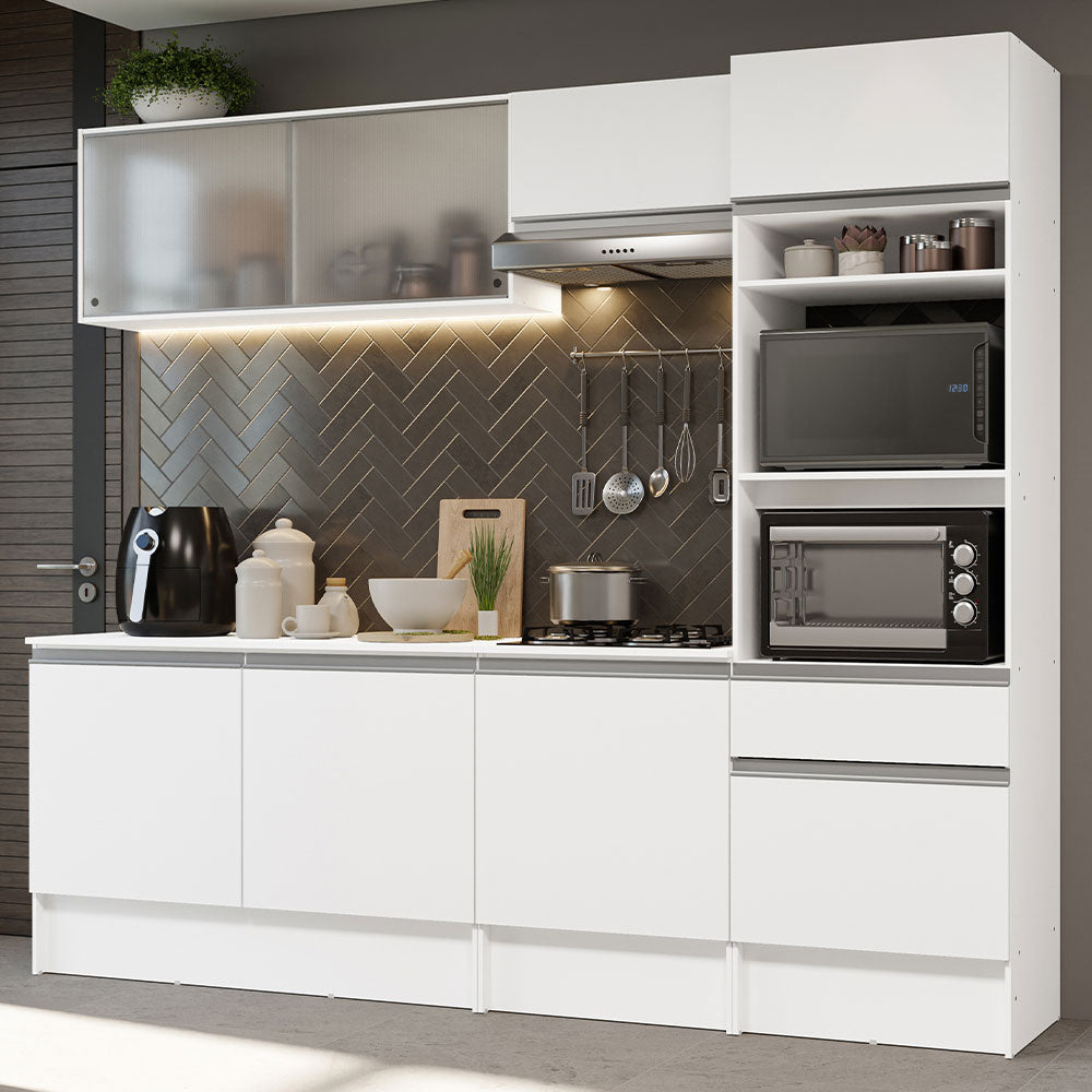 Cocina Integral Topazio 2.40 Metros con Encimera Blanco 05