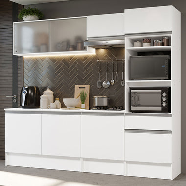 Cocina Integral Topazio 2.40 Metros con Encimera Blanco 05