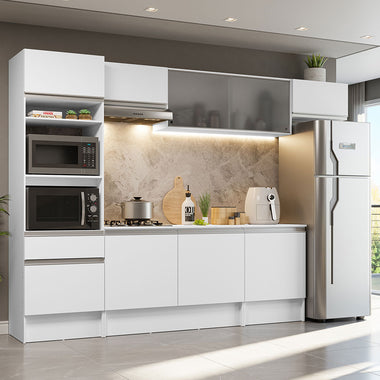 Cocina Integral Topazio 3.00 m con Encimera Blanco