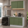 Cocina Integral Vik 1.20 Metros con Encimera Blanco/Verde 01