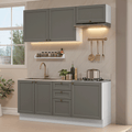 Cocina Integral Vik 1.80 Metros Blanco/Gris 01