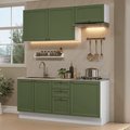 Cocina Integral Vik 1.80 Metros Blanco/Verde 01