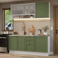 Cocina Integral Vik 1.80 Metros Blanco/Verde 03