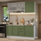Cocina Integral Vik 1.80 Metros Blanco/Verde 03