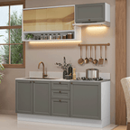Cocina Integral Vik 1.80 Metros Blanco/Gris 05