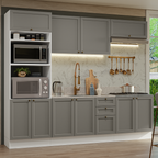 Cocina Integral Vik 2.70 Metros Blanco/Gris 01