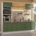Cocina Integral Vik 2.70 Metros Blanco/Verde 02