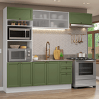 Cocina Integral Vik 2.70 Metros Blanco/Verde 03