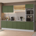 Cocina Integral Vik 3.10 Metros Blanco/Verde 01