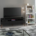 Centro de Entretenimiento para TV Londres + Mueble Estante Librero NegroBlanco