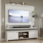 Centro de Entretenimiento para TV Metz Mesa y Panel Hasta 60 Pulgadas Blanco