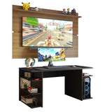 Escritorio Gamer Moderno + Panel para TV Hasta 65 Pulgadas