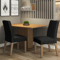 Juego de Comedor Manu Tablero Rectangular de Madera con 2 Sillas Oxford Madesa