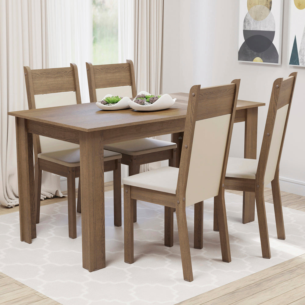 Juego de Comedor Ellen con 4 Sillas