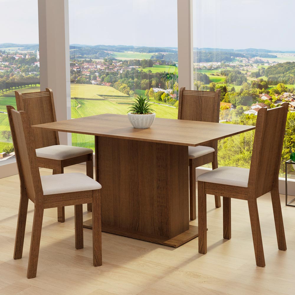 Juego de Comedor Tina con 4 Sillas