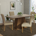Juego de Comedor Ashley con 4 Sillas Marrón/Crema/Imperial