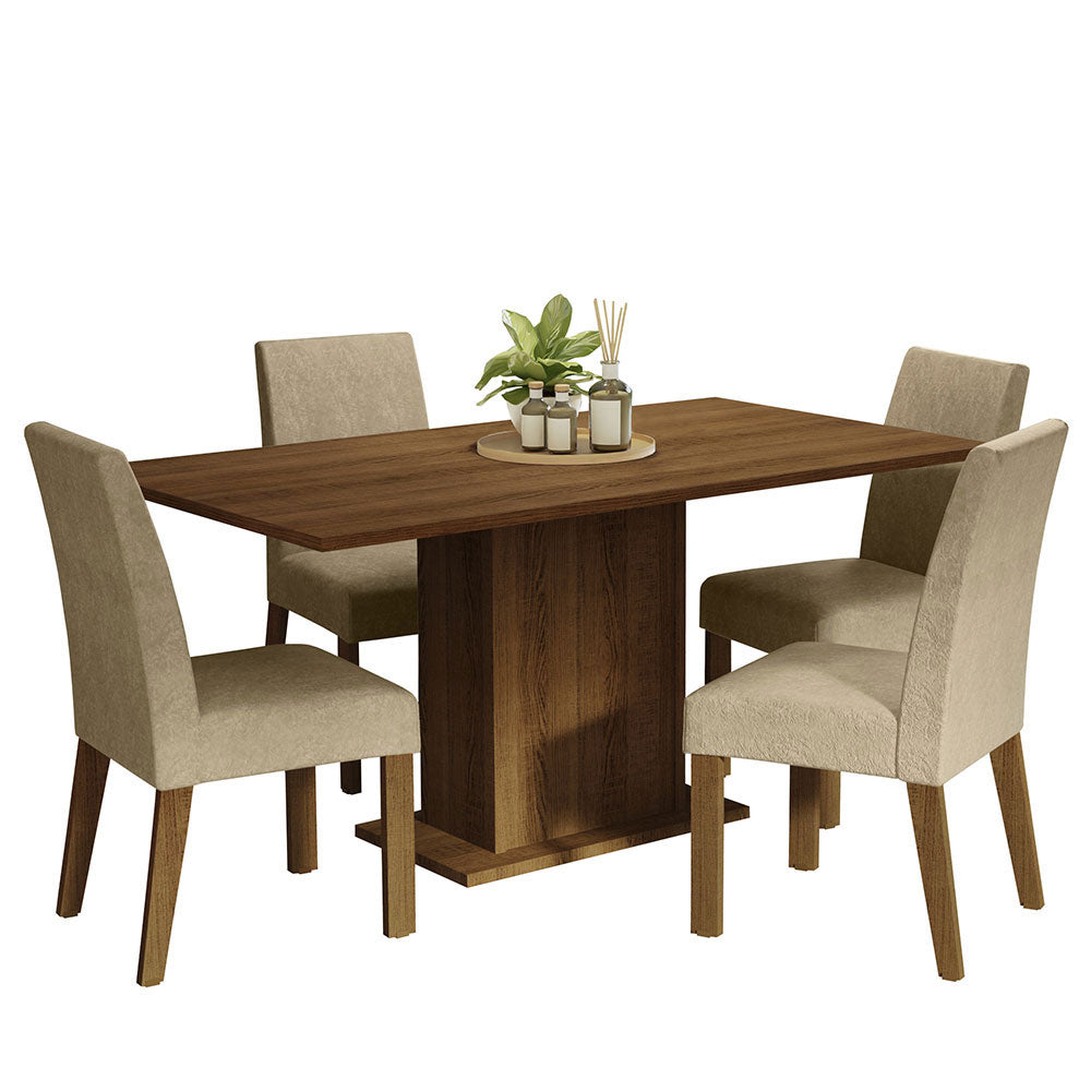 Juego de Comedor Keila con 4 Sillas