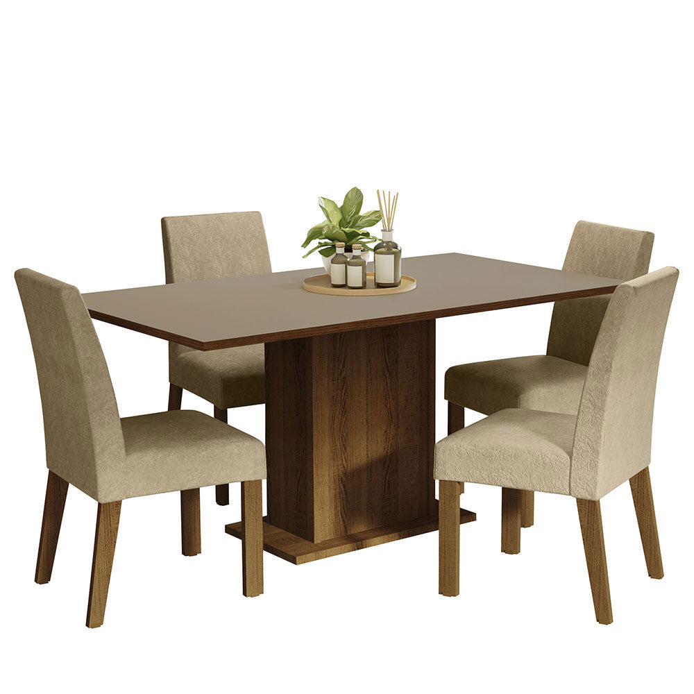 Juego de Comedor Keila con 4 Sillas