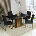 Juego de Comedor Cindy Tablero Rectangular de Madera con 4 Sillas Oxford Madesa