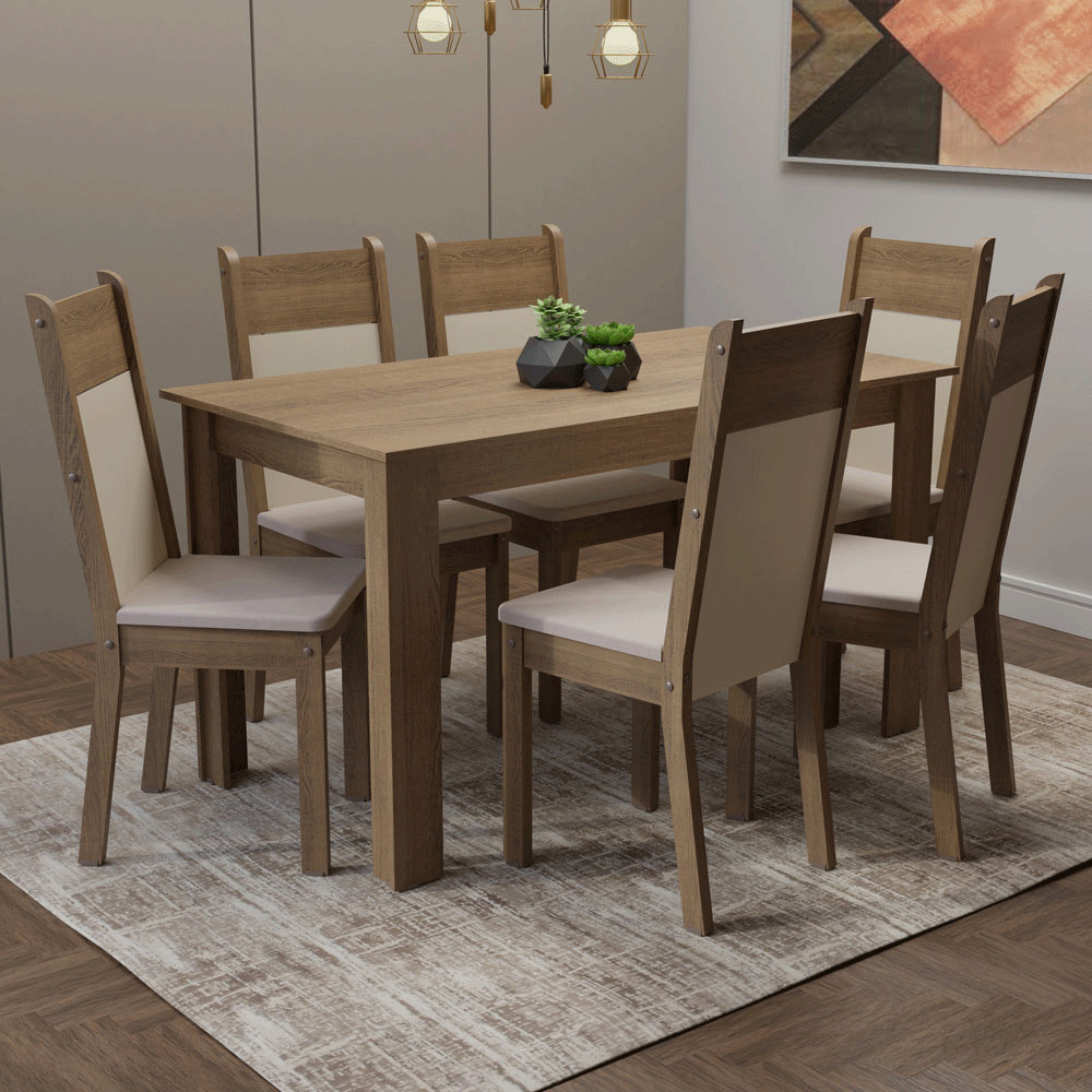 Juego de Comedor Medelin con 6 Sillas