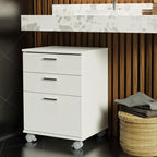 Cajonera para Baño 48 cm con 3 Cajones y Ruedas Blanco Madesa