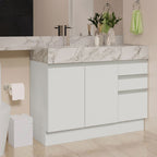 Mueble para Baños 120 cm 2 Puertas 3 Cajones Blanco Madesa