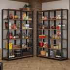 Estante Organizador Multiuso Madesa de 20 Repisas 236 cm Marrón/Negro
